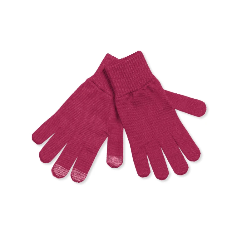 Gants tactiles Grenat Fuschia 100% Laine Mérinos