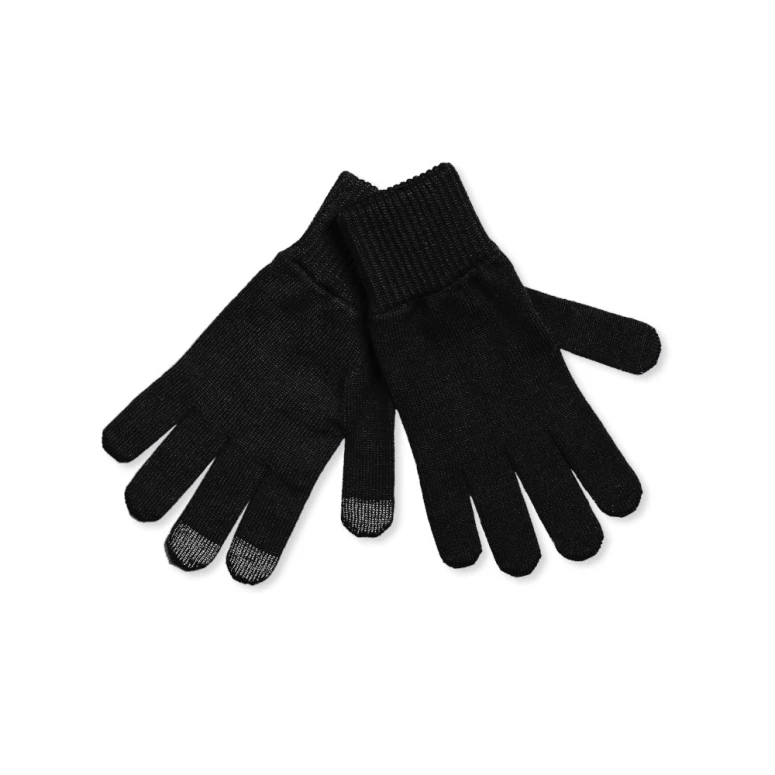 Gants tactiles Noir Réglisse 100% Laine Mérinos