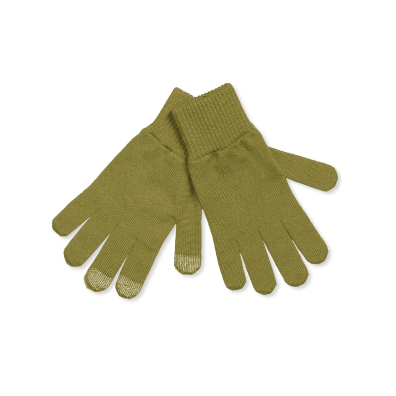 Gants tactiles Vert Argile 100% Laine Mérinos