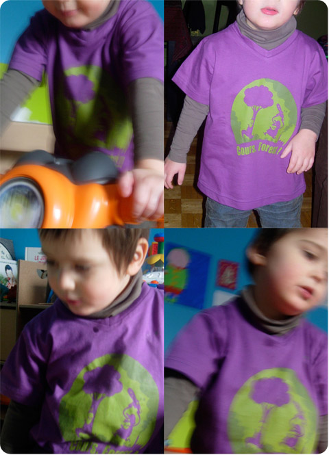 t-shirt enfant Cours Forest Laspid bio et equitable