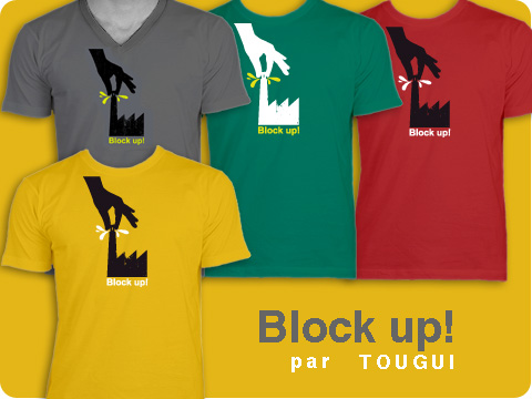 tee-shirts bio Ã©quitable Block Up ! de Laspid