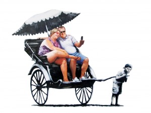 Banksy rickshaw